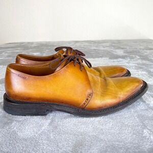 Vintage Bally Mens Dress Shoes Sz 7.5 Goodyear Switzerland Derby Leather Lace Up